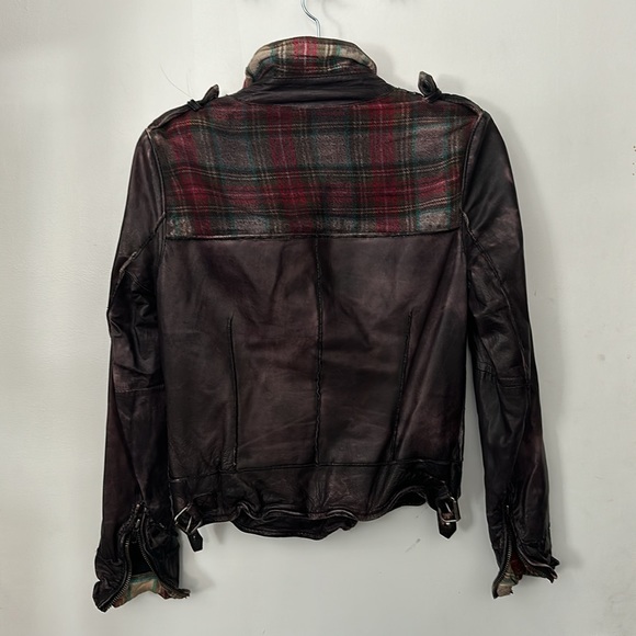 Muubaa Leather Jacket with Flannel - Picture 2 of 9